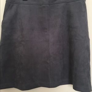 LTS Gray Sueded Skirt with Pockets s 12